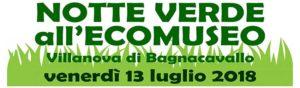 Logo della Notte Verde all'Ecomuseo di Villanova di Bagnacavallo, Ravenna.