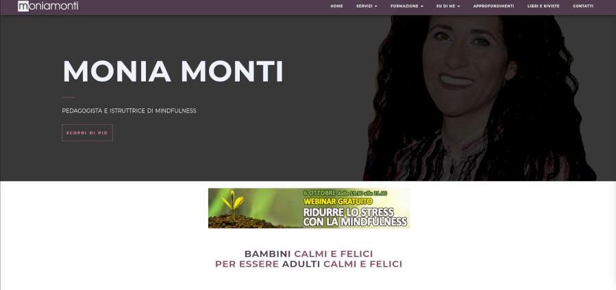 Home page della pedagogista Monia Monti.