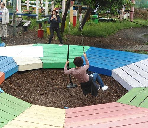 all'interno del Glamis adventure playground di Londra 16 giugno 2016